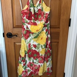 Floral Halter Cocktail Dress